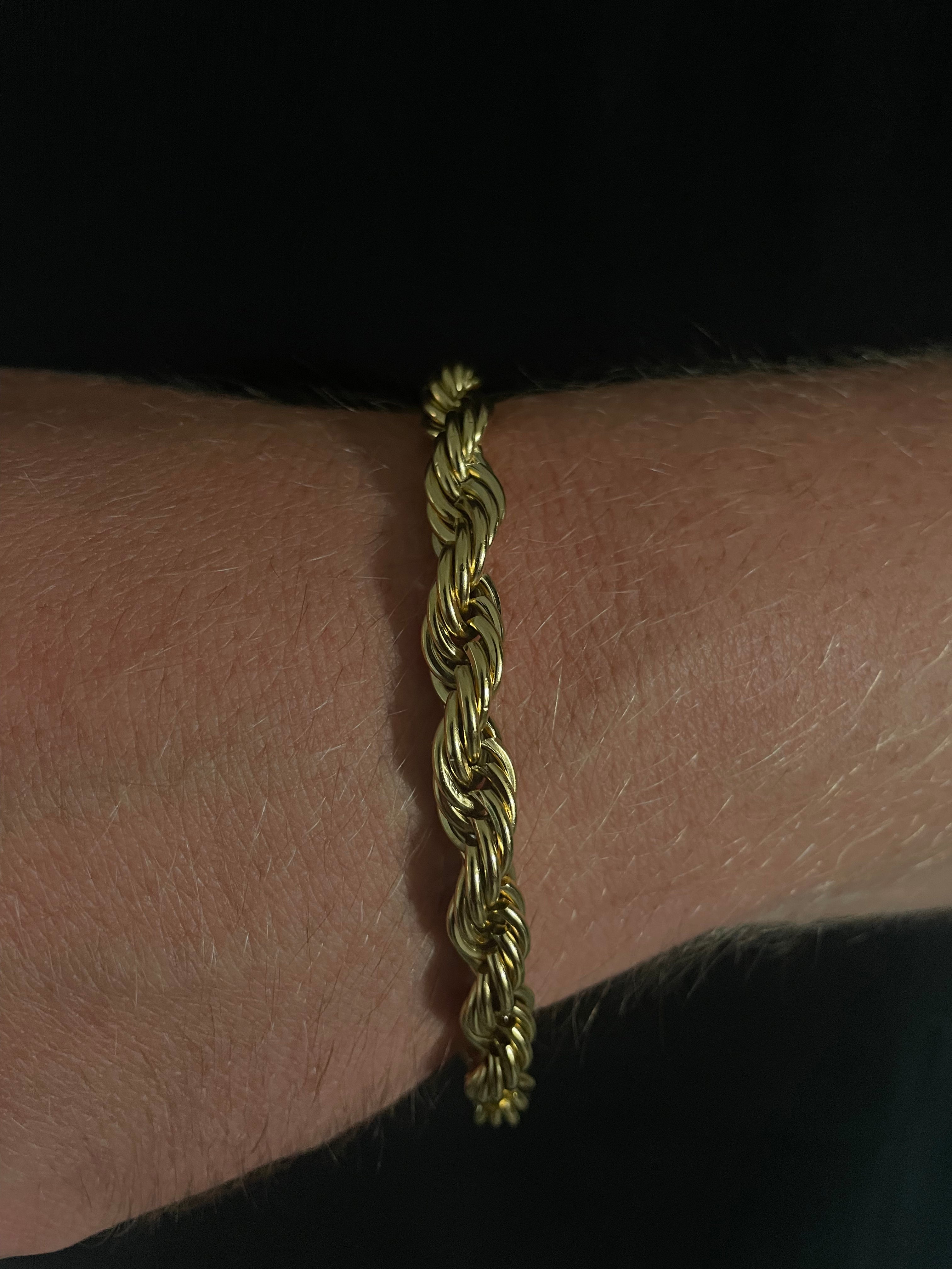 9ct Gold Filled Rope Bracelet 8mm