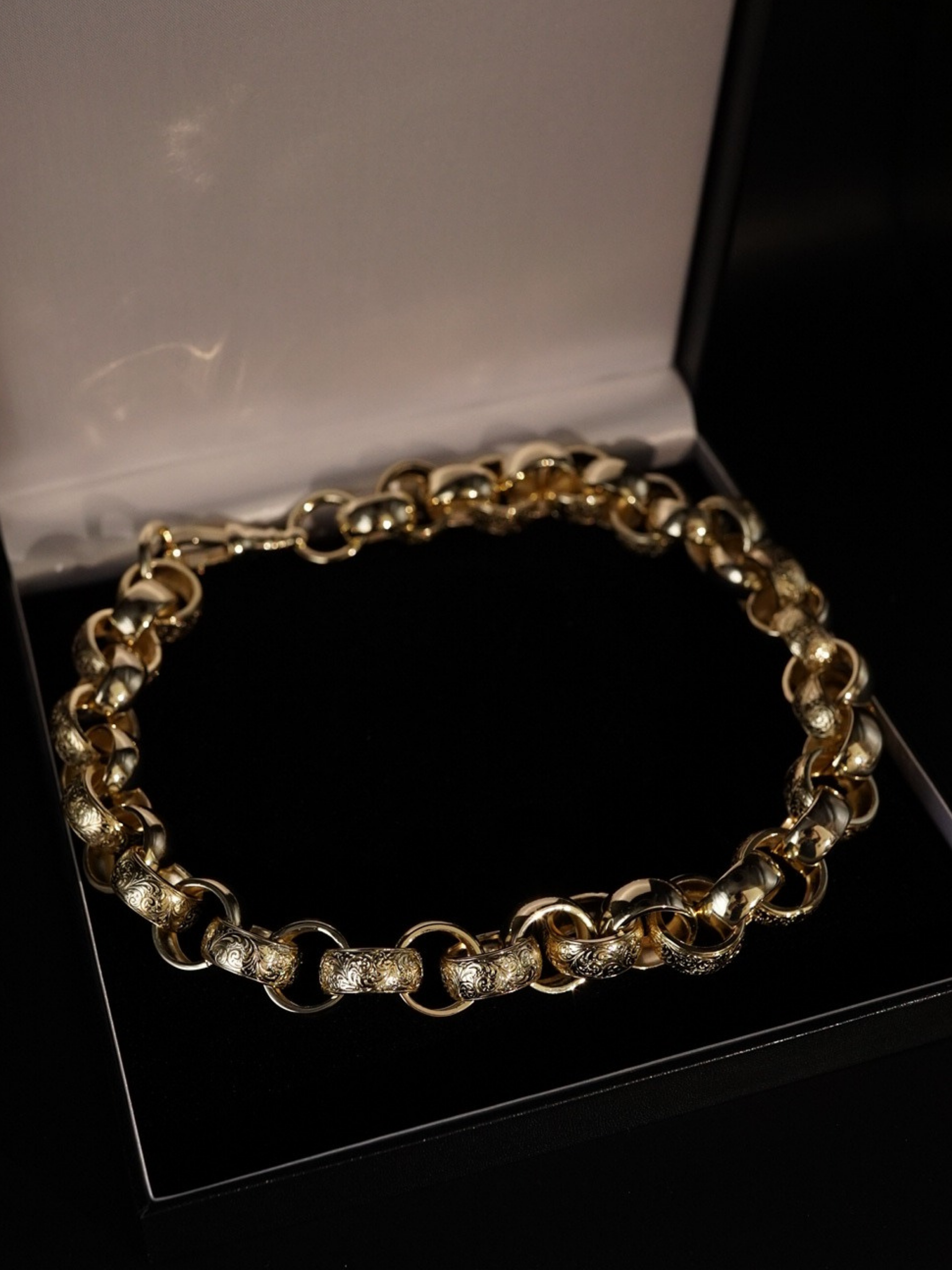 9ct Gold Filled XL Patterned Belcher Chain 21mm