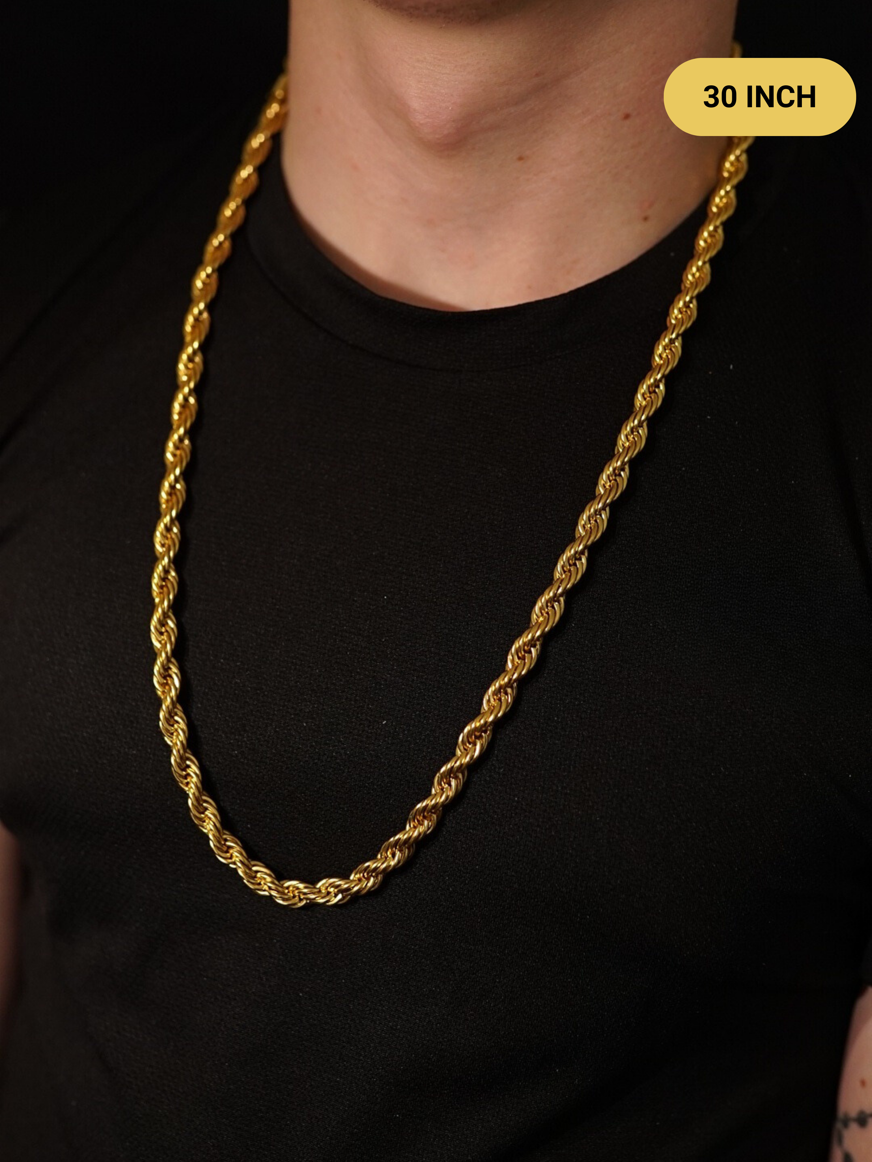 9ct Gold Filled Rope Chain 8mm