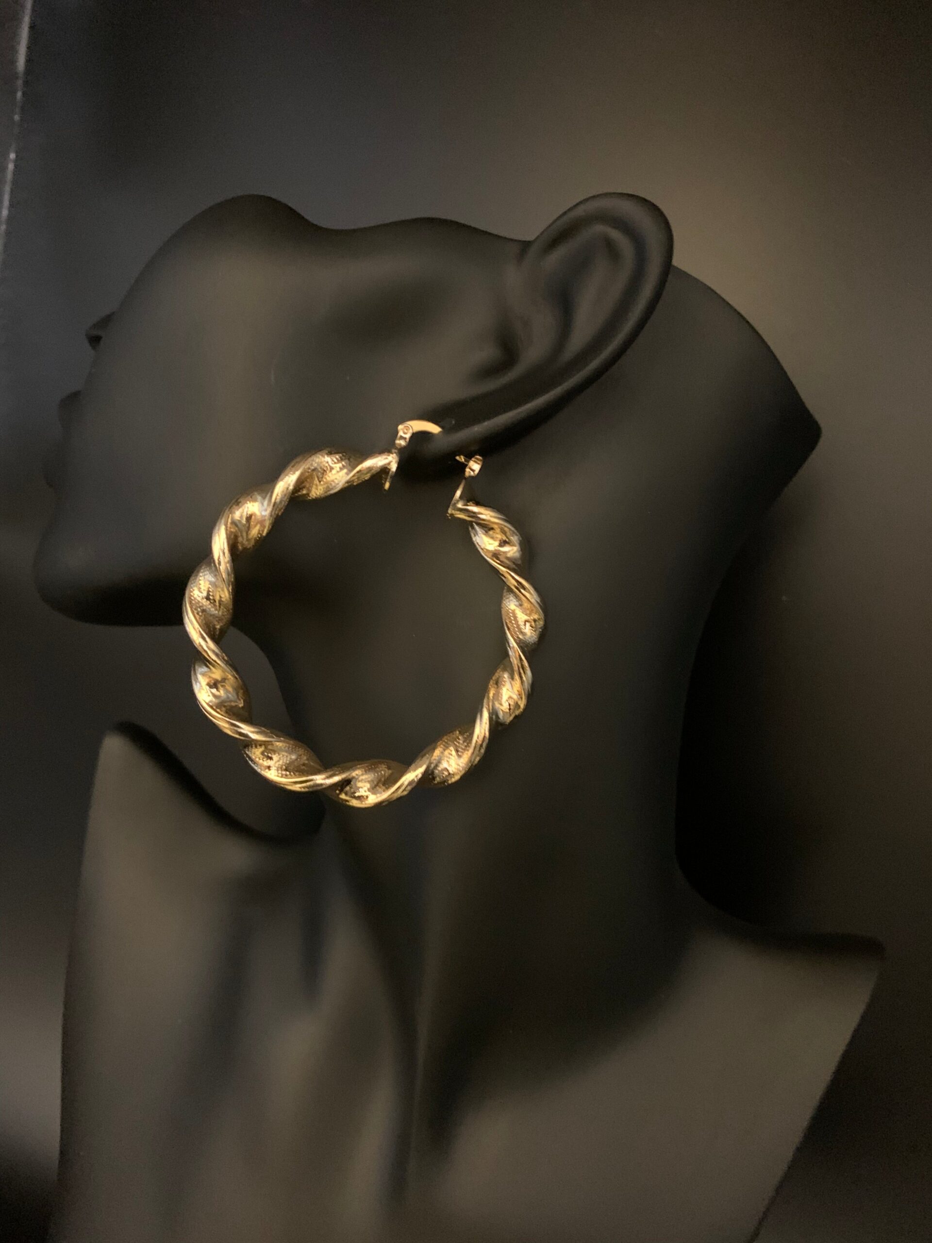 9ct Gold Filled Twist Hoop Earrings