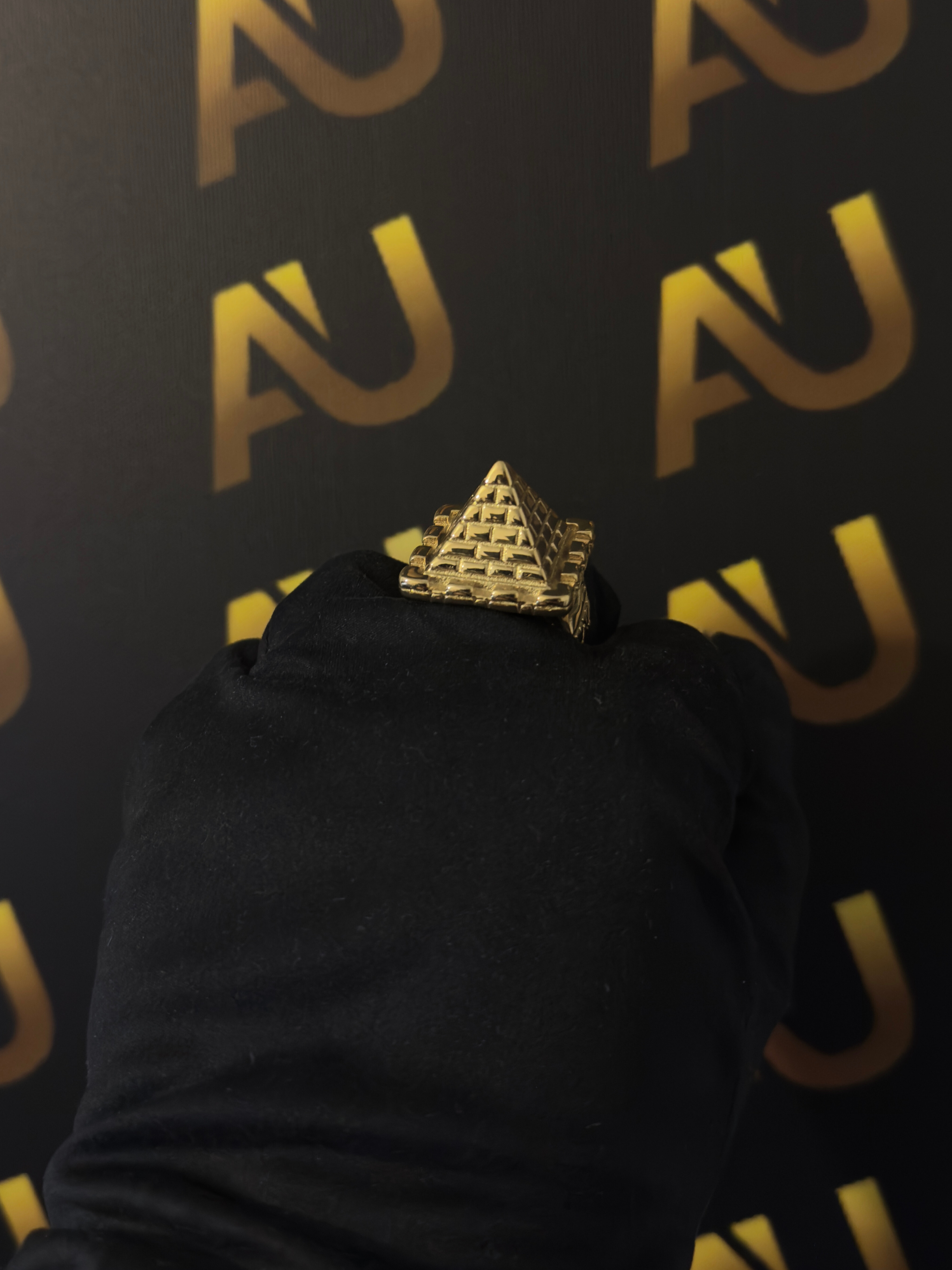 9ct Gold Filled Castle Pyramid Ring