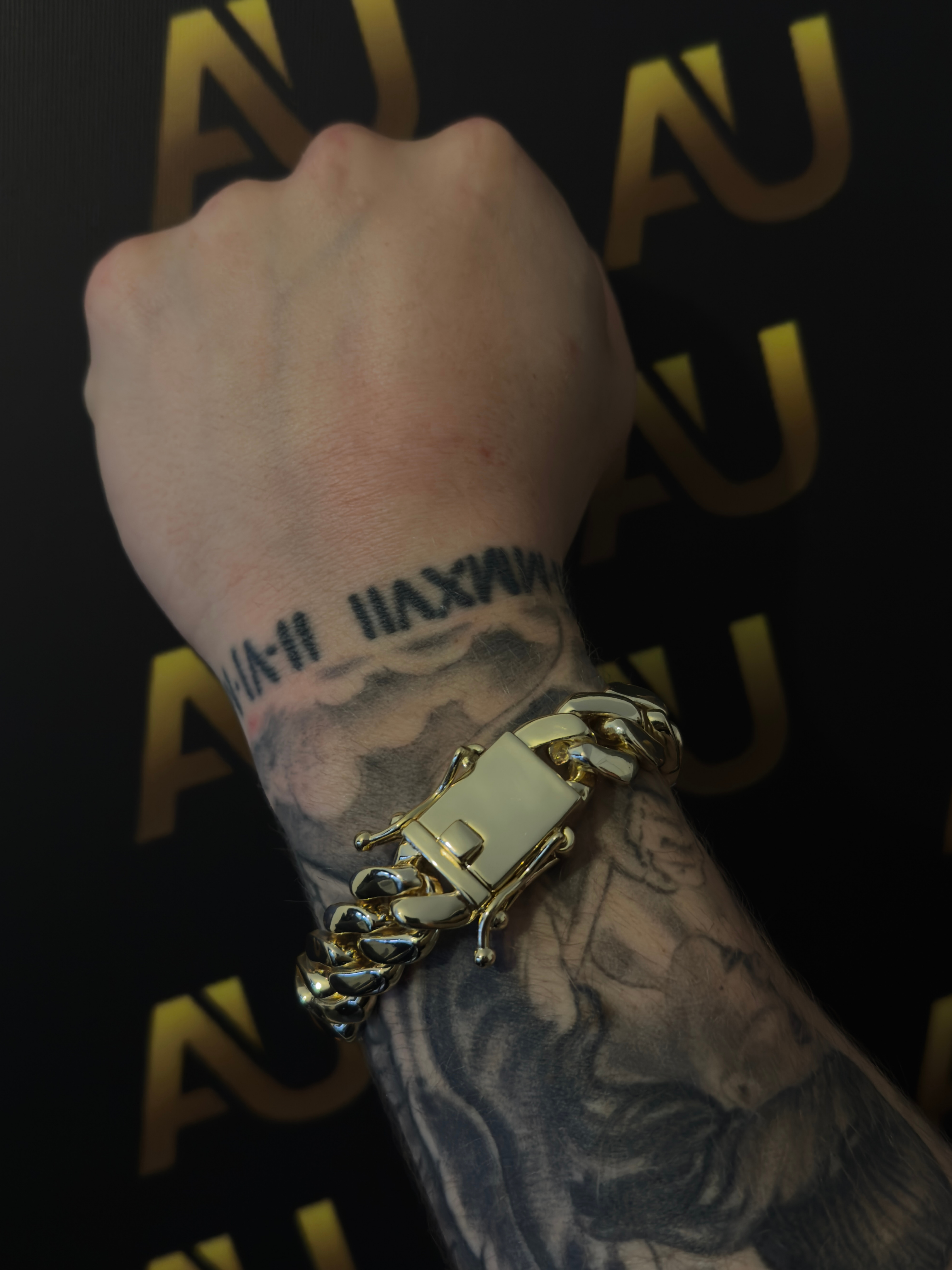 9ct Gold Filled Cuban Bracelet 15mm