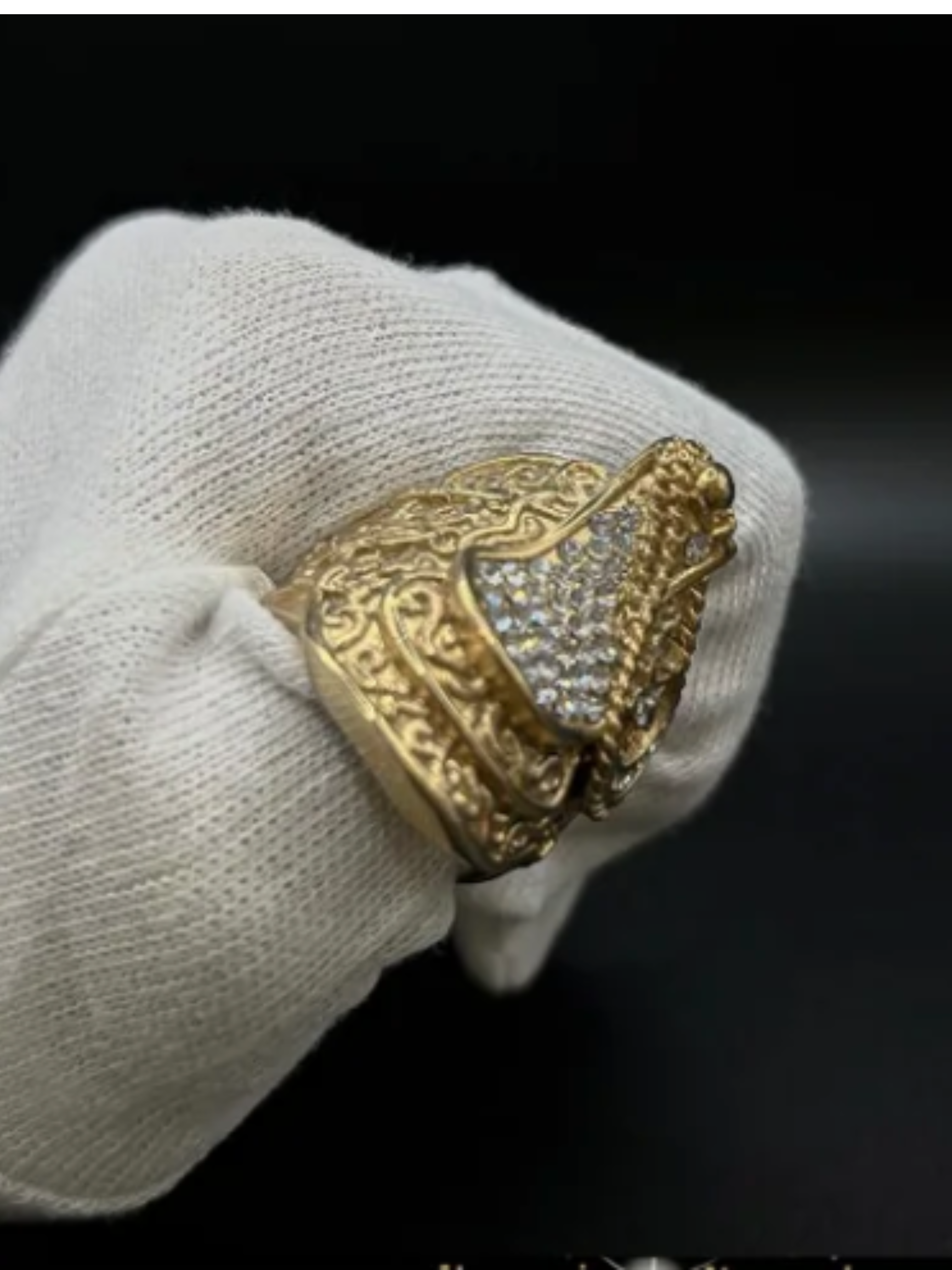 9ct Gold Filled Diamond Saddle Ring