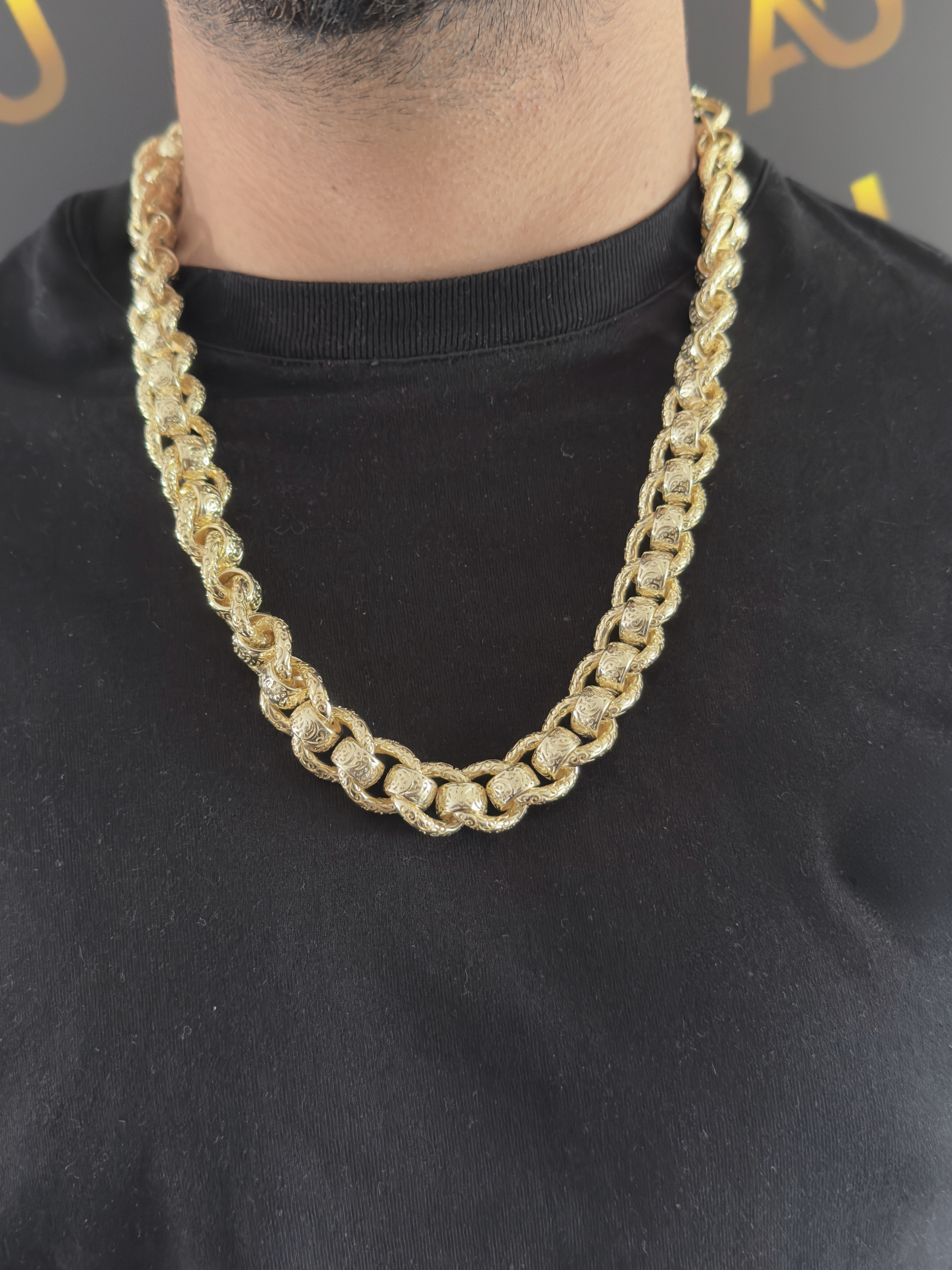 9ct Gold Filled Roller-Ball Chain 15mm