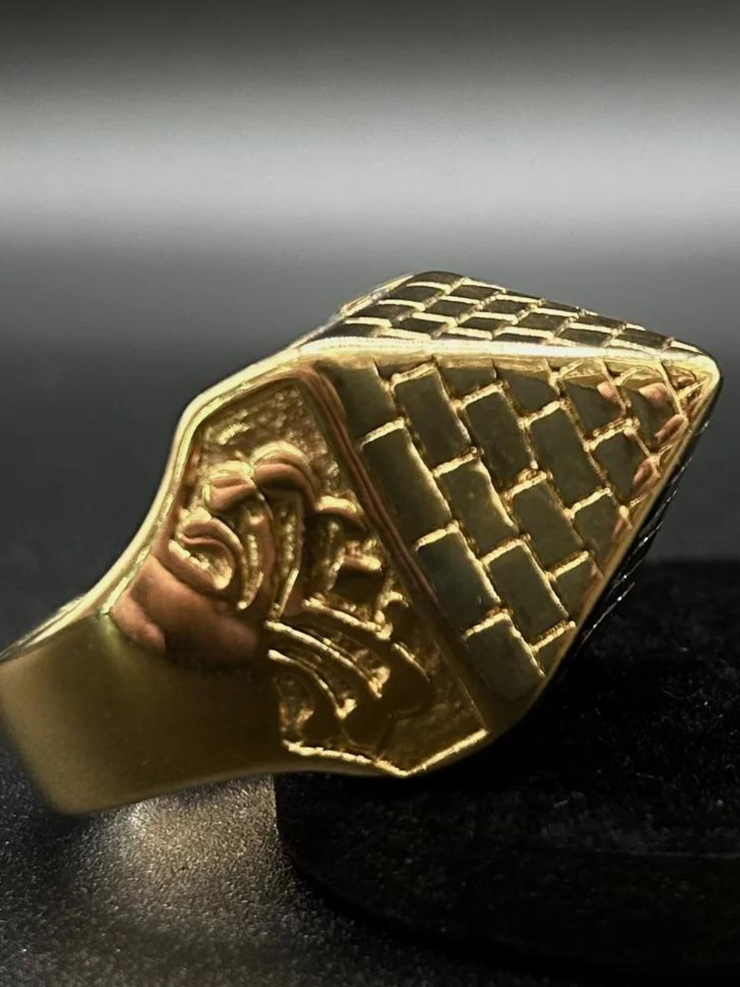 Gold Filled Huge Pyramid Ring