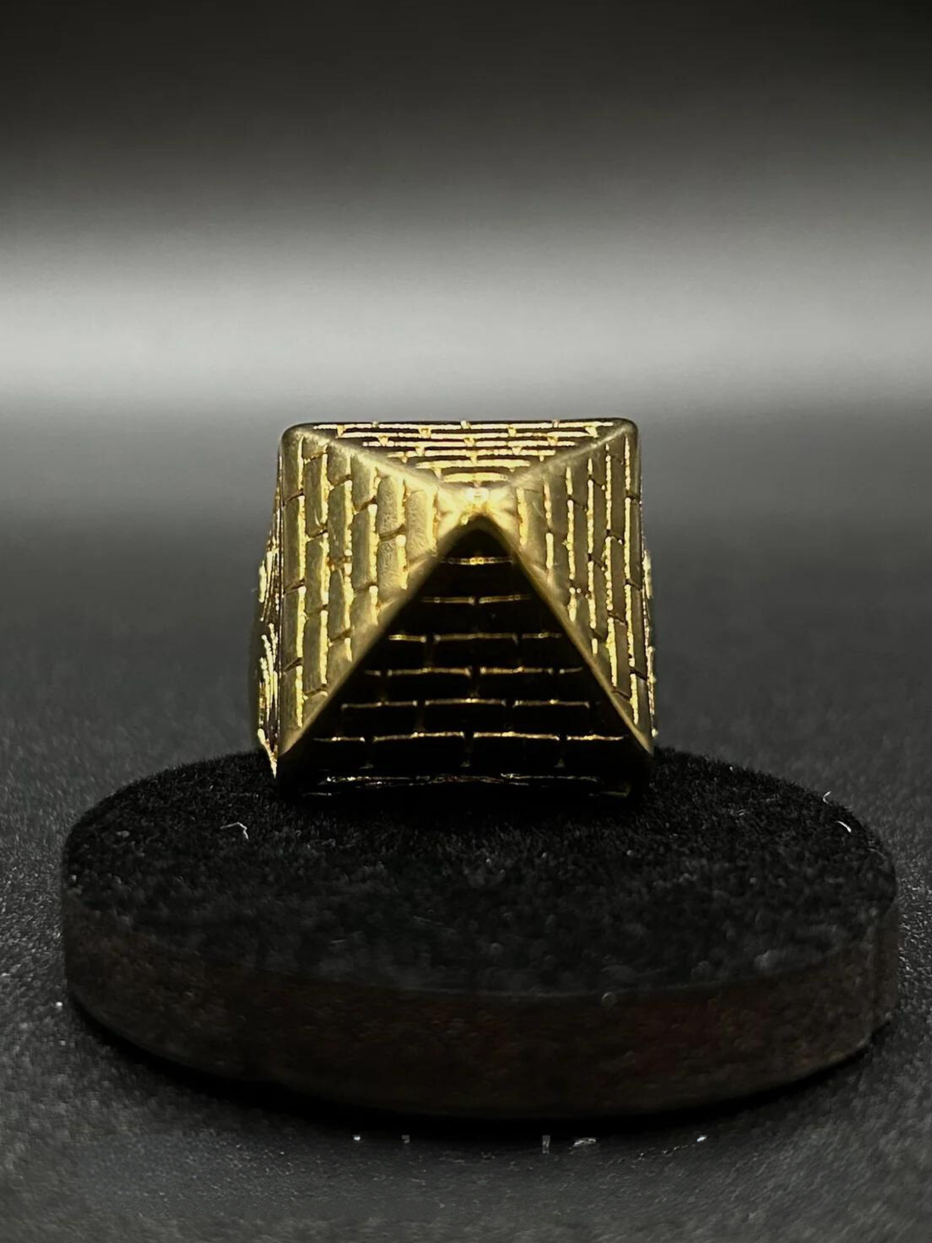 Gold Filled Huge Pyramid Ring